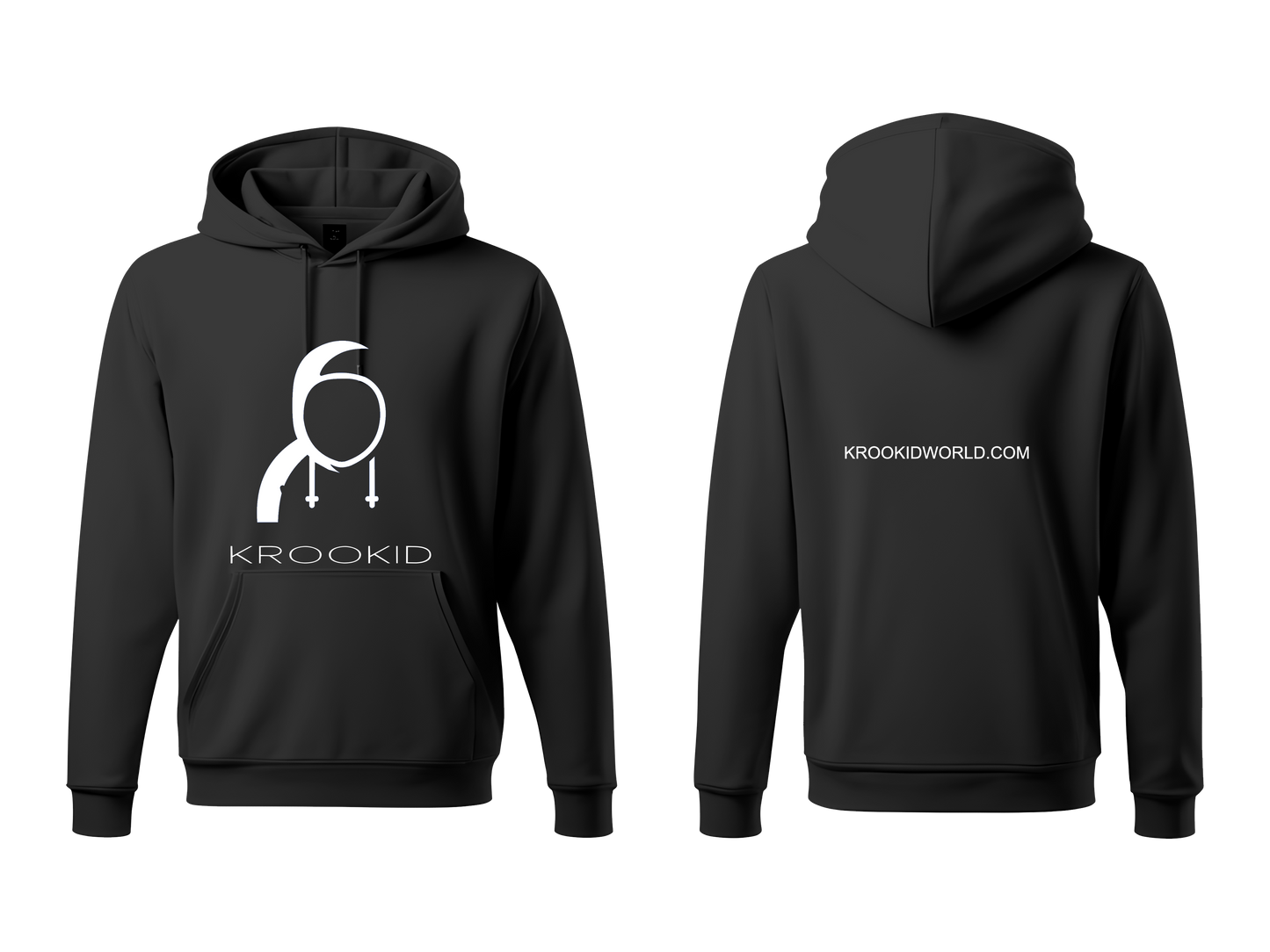 Krookid Signature Hoodie Single Stripe White