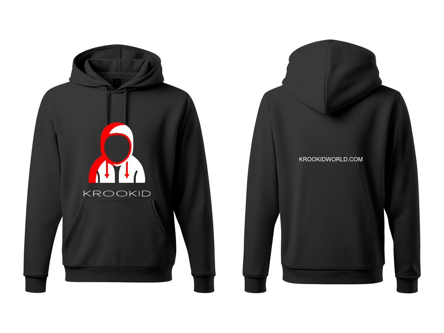 Krookid Signature Hoodie Dual Stripe Red and White