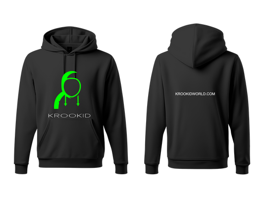 Krookid Signature Hoodie Single Stripe Lime Green