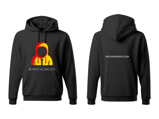 Krookid Signature Hoodie Dual Stripe Red and Yellow