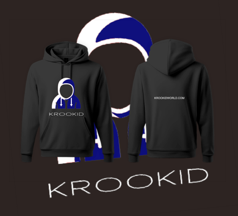Krookid Signature Hoodie Dual Stripe Mavericks White and Dark Blue