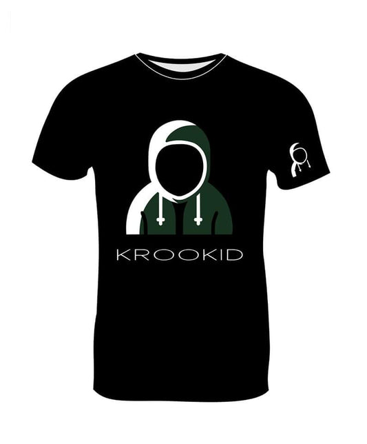 Krookid Signature Tee Dual Stripe White and Celtic Green - Short sleeve T-shirt