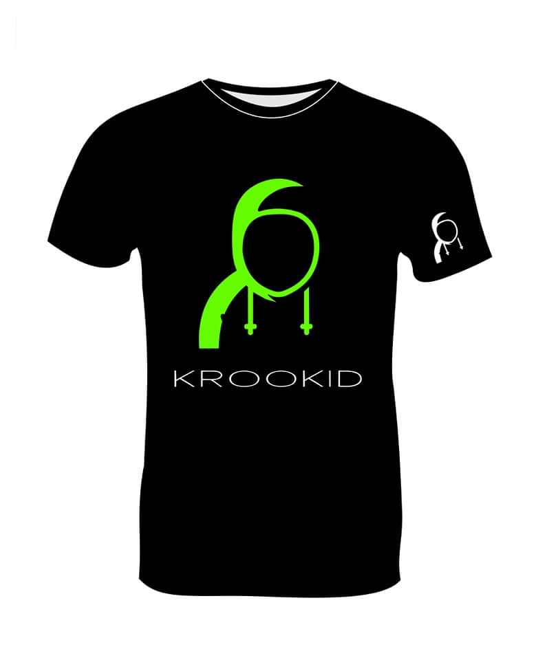 Krookid Signature Tee Single Stripe Light Green - Short sleeve T-shirt