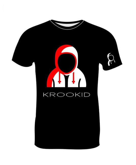 Krookid Signature Tee Dual Stripe Red and White - Short sleeve T-shirt